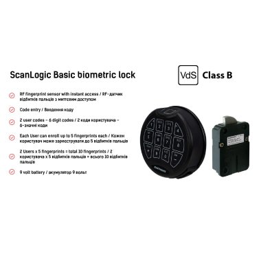 Рисунок №3 Сейф CLE I.55.ET Fingerprint Black